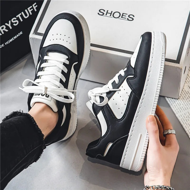 Men's Classic Sneakers Black and White | Comfortable, Light and Urban Style