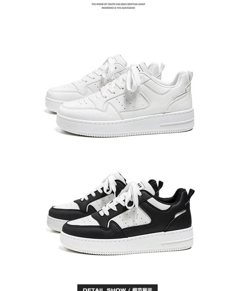 Men's Classic Sneakers Black and White | Comfortable, Light and Urban Style