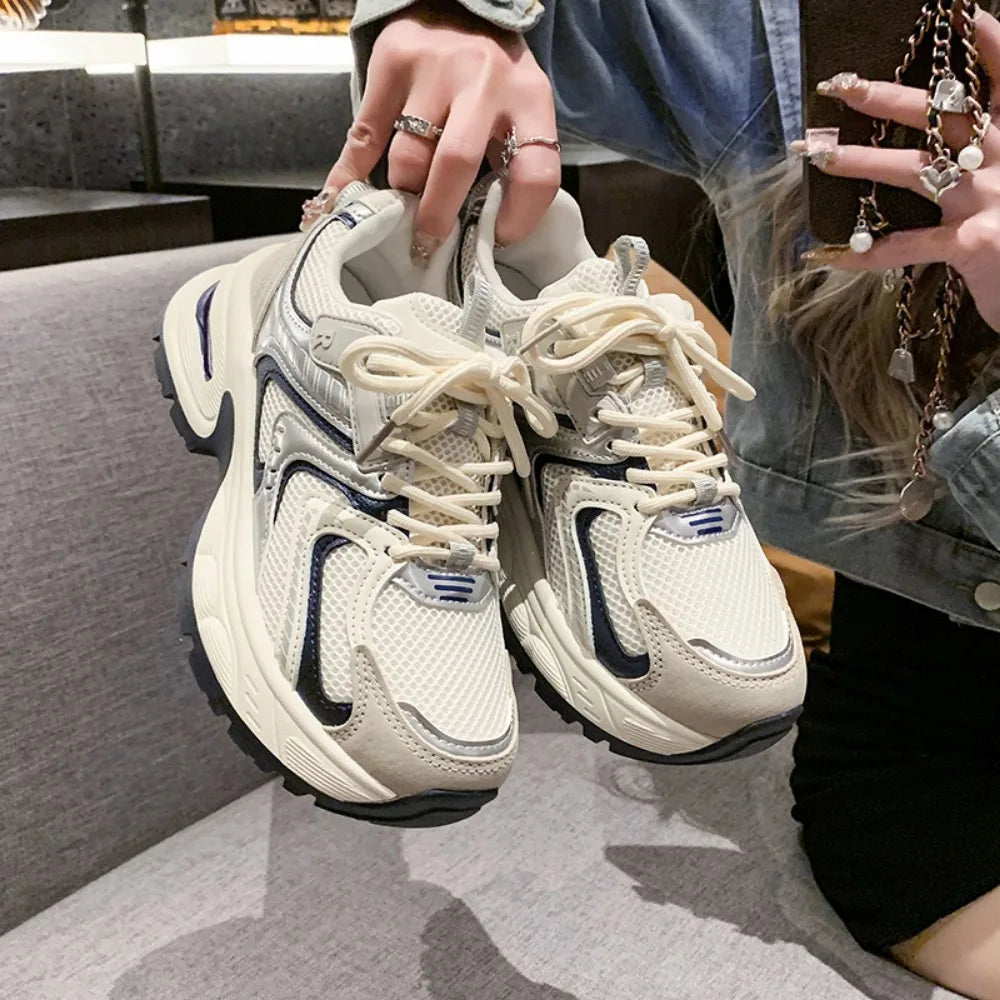 Tenis Deportivos Mujer Gris y Azul | Cómodos, Ligeros y Estilo Urbano