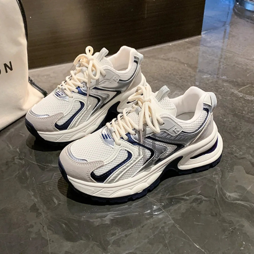 Tenis Deportivos Mujer Gris y Azul | Cómodos, Ligeros y Estilo Urbano