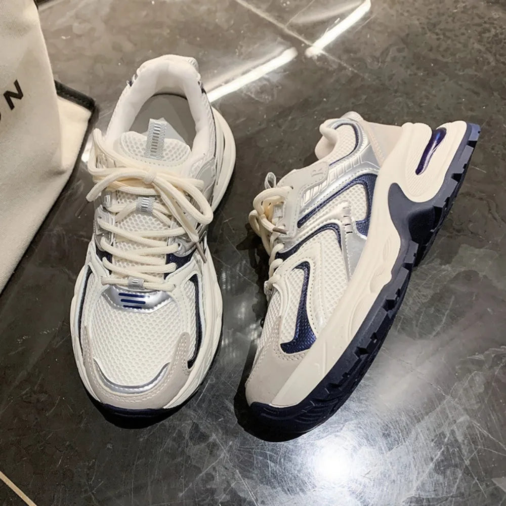 Tenis Deportivos Mujer Gris y Azul | Cómodos, Ligeros y Estilo Urbano