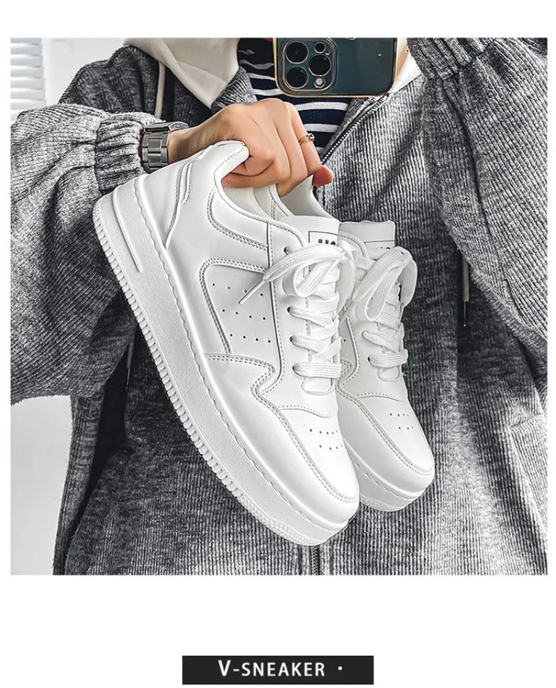 Men's Classic Sneakers Black and White | Comfortable, Light and Urban Style