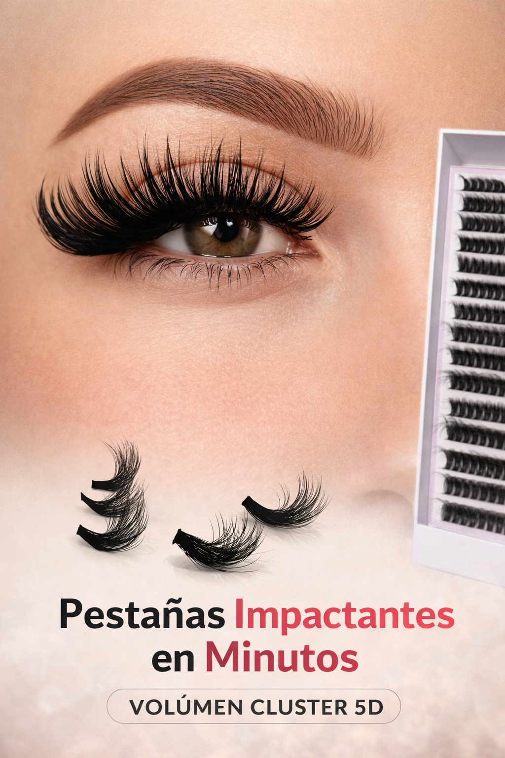 WOWLASH™ – Pestañas Cluster 5D (120 piezas)